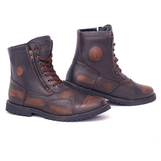 Martin All Leather WP Urban Motorcycle Boots Brown