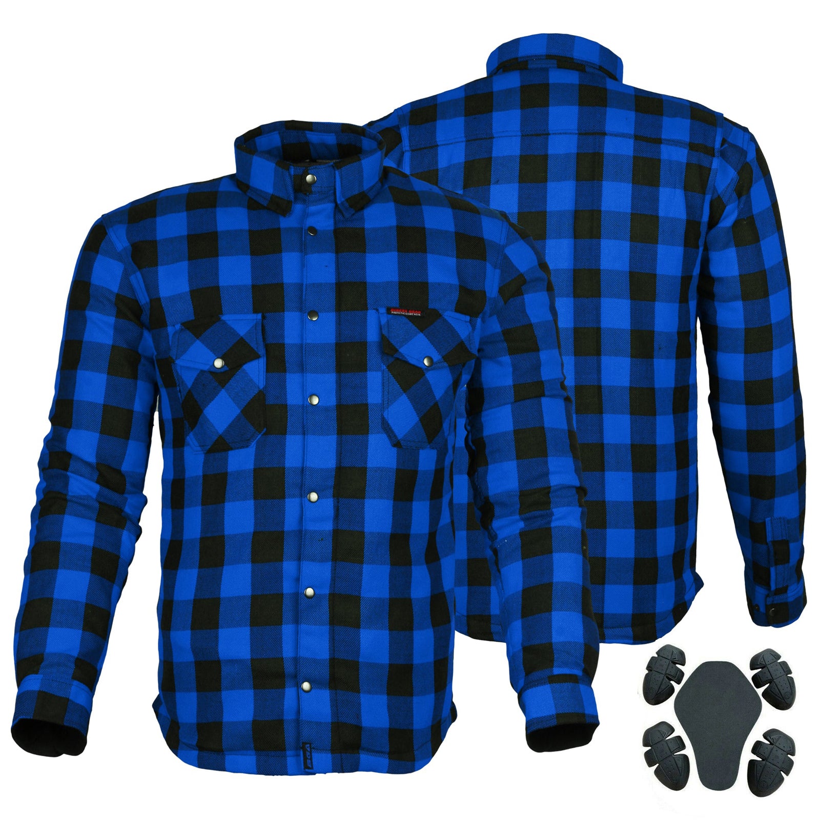 Exo Protective Lined with Kevlar Motorcycle Shirts Blue / Black