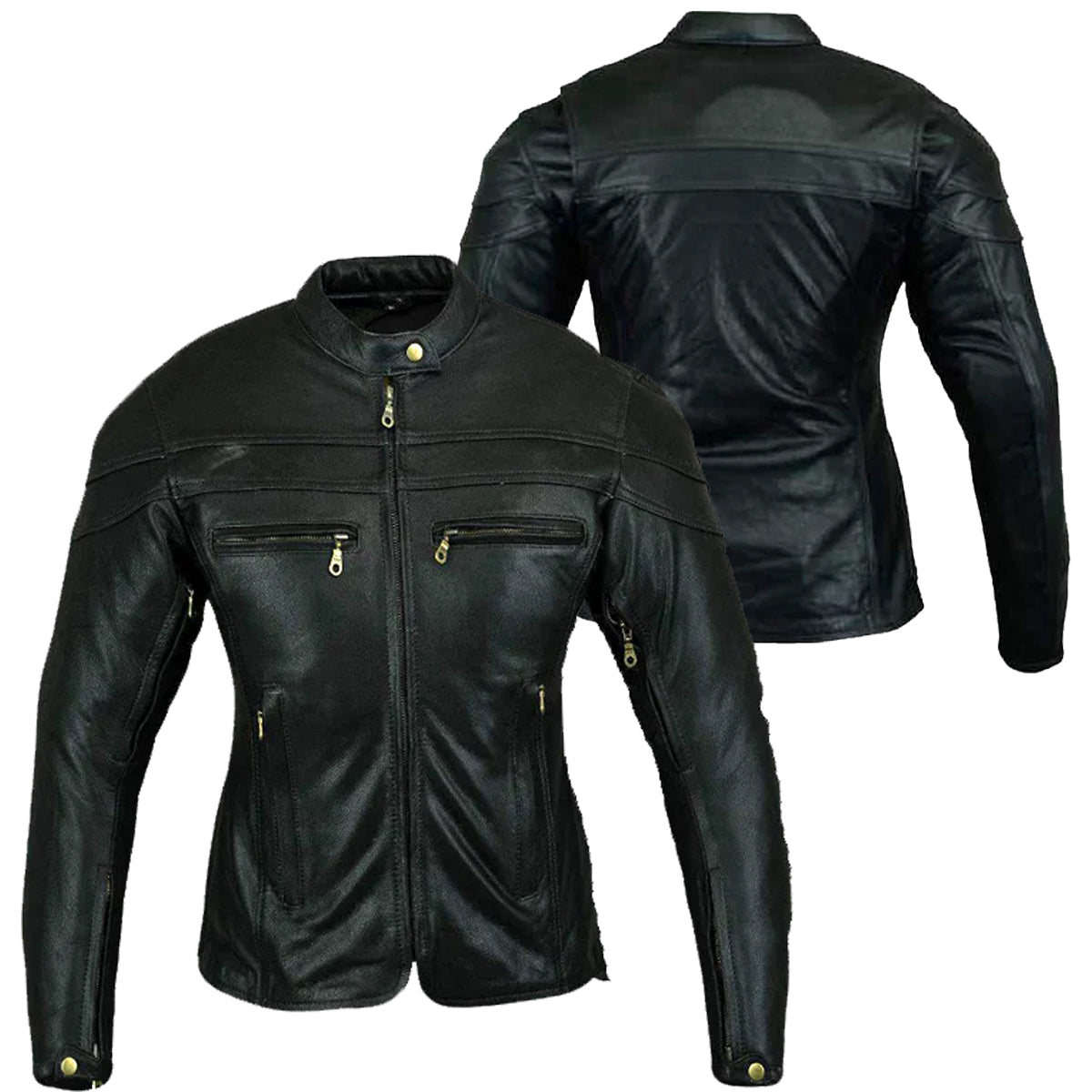 Sturgis Women Leather Motorcycle Jacket Black