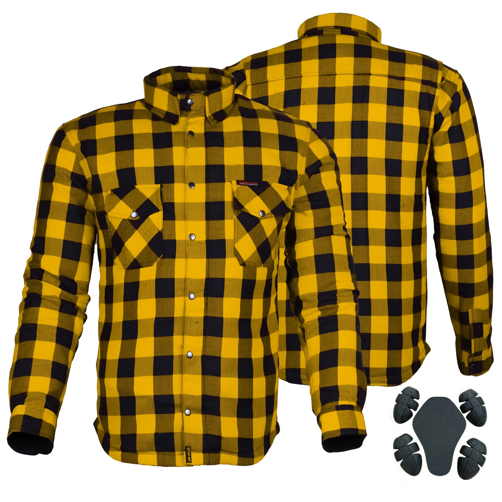 Exo Protective Lined with Kevlar Motorcycle Shirts Yellow