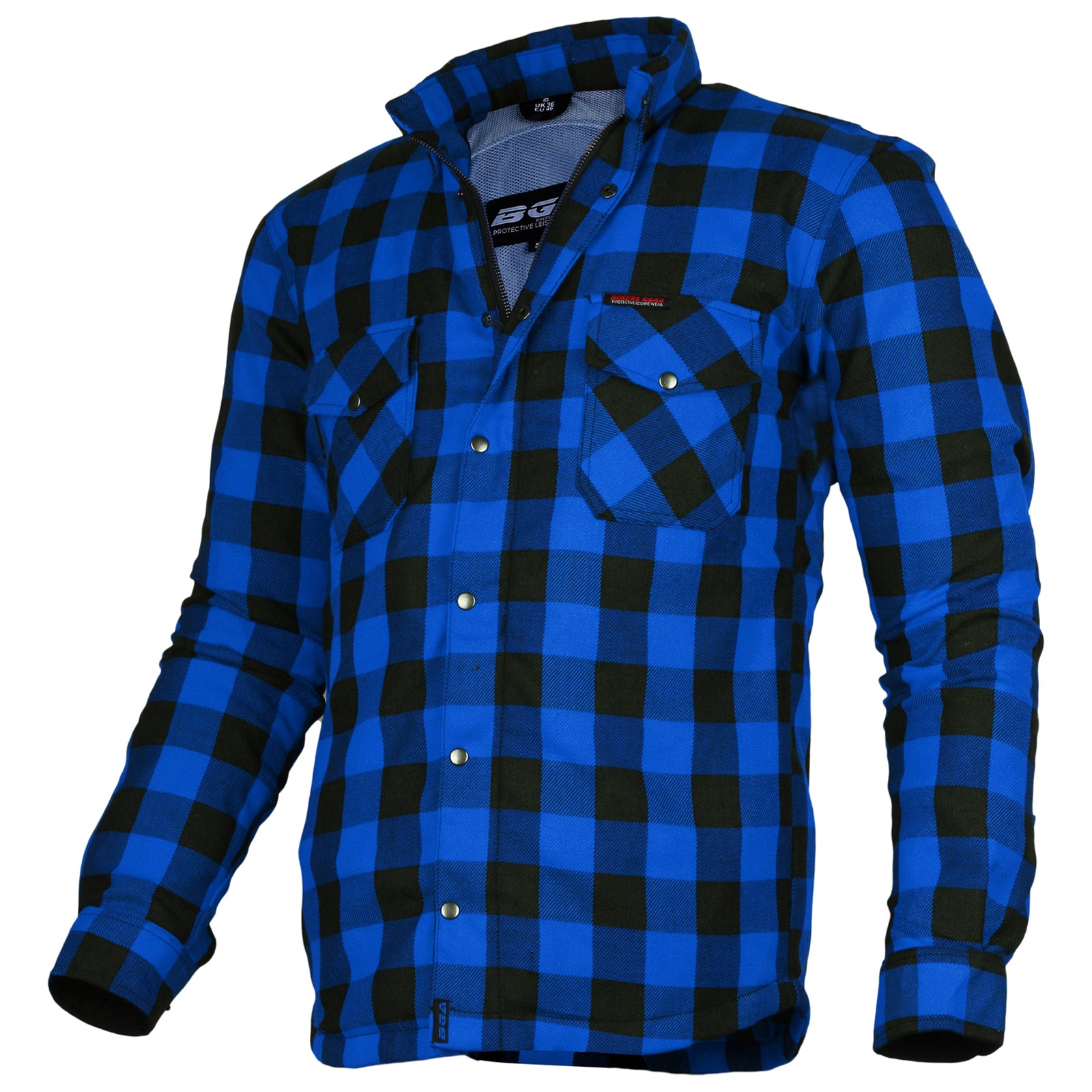 Exo Protective Lined with Kevlar Motorcycle Shirts Blue / Black