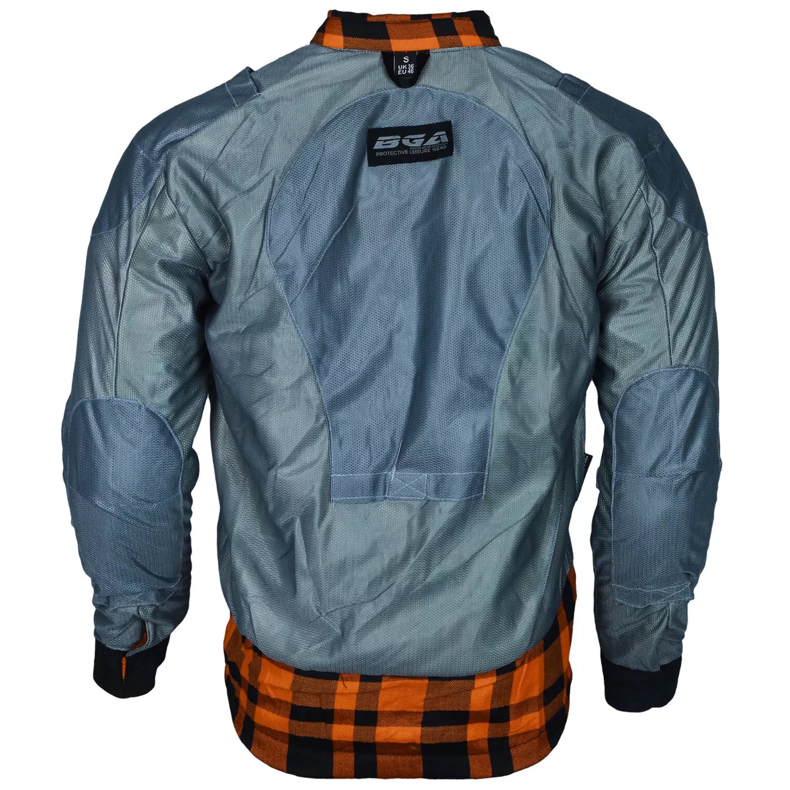 Exo Rider Lined with Kevlar Protective Motorcycle Shirt Orange