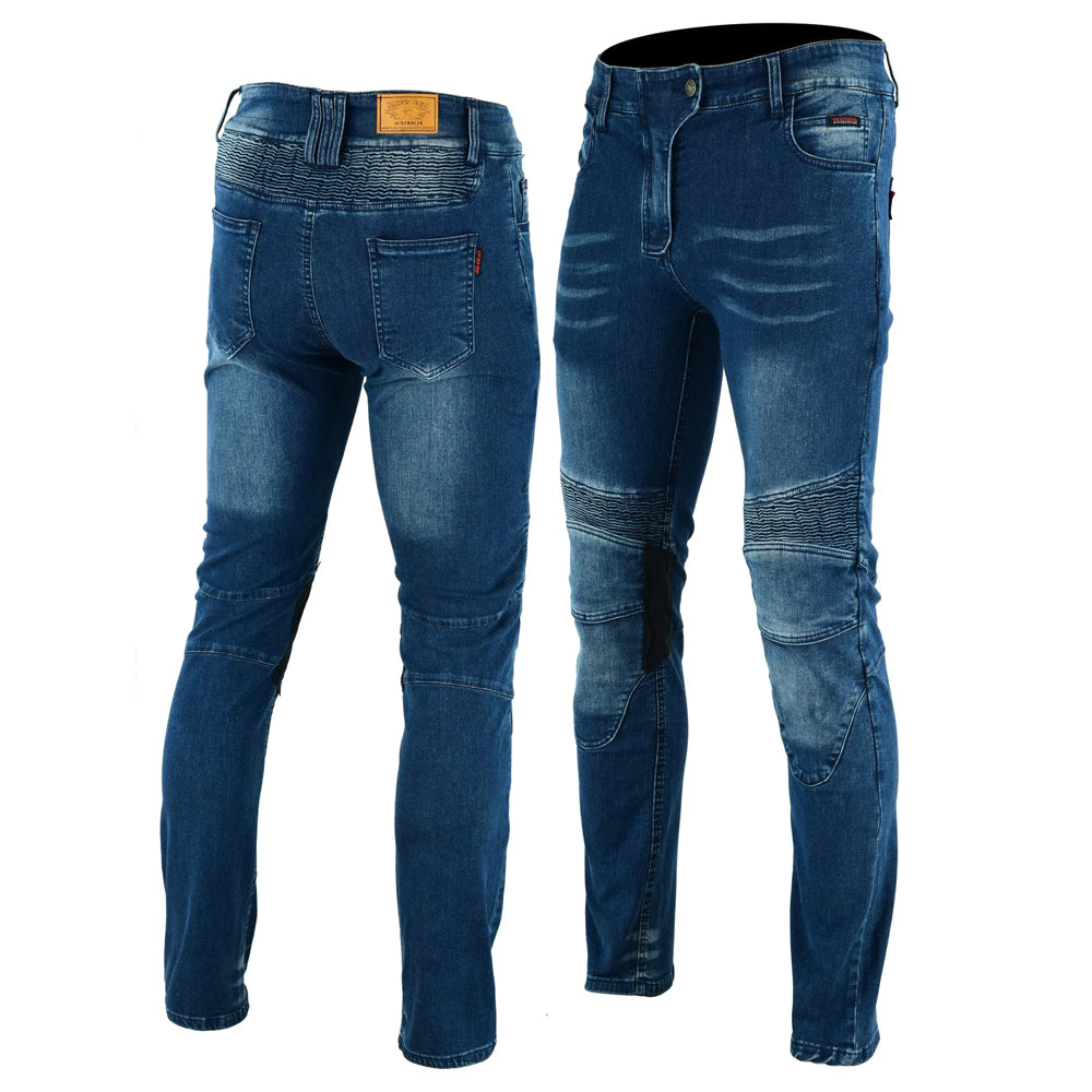 Scorpion Protective Lined With Kevlar Motorcycle Jeans Blue