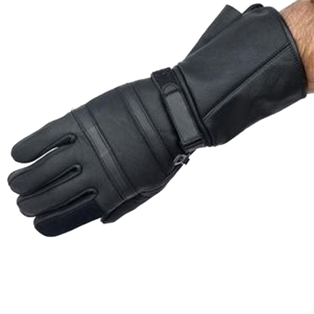 Motorcycle Gloves Leather Long Gauntlet