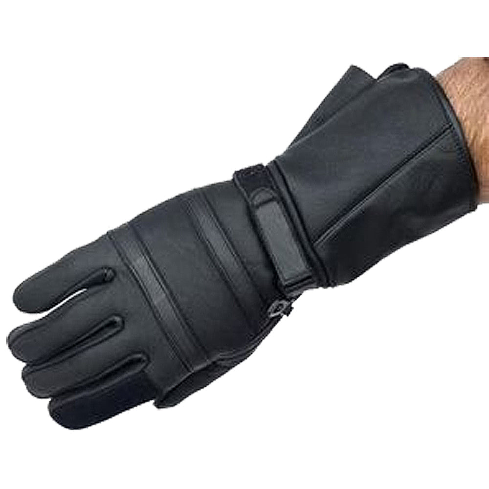 Leather Long Gauntlet Motorcycle Gloves