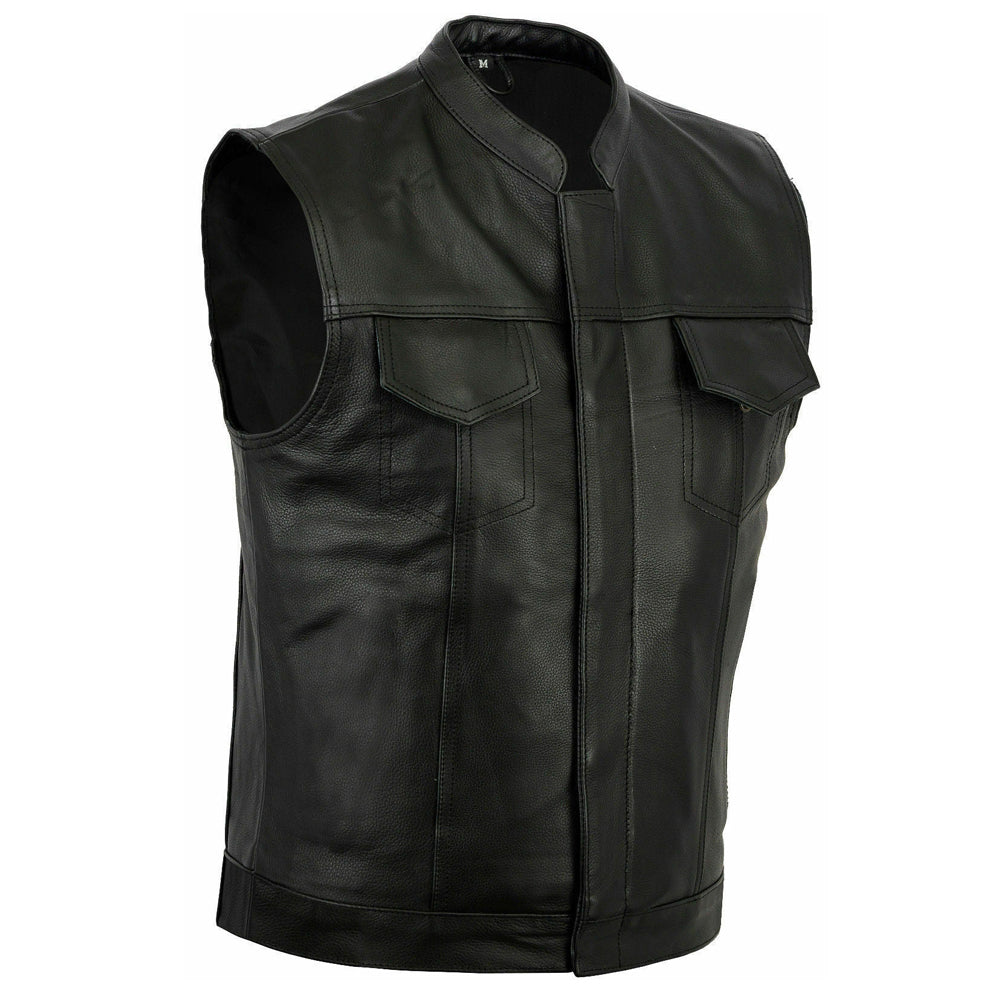 Sons of Anarchy Motorcycle Leather Vest Black