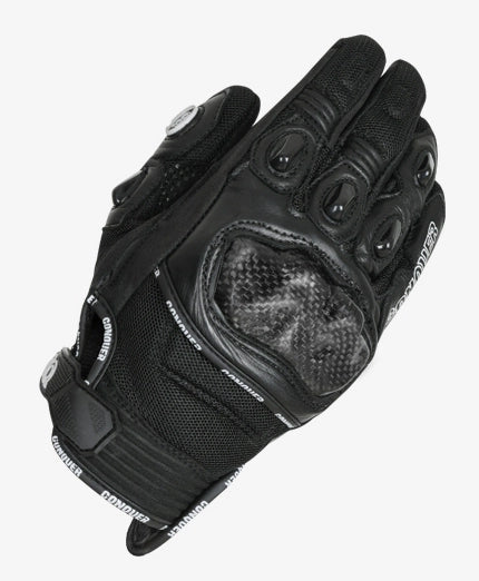 Nelson Motorcycle LATHER Gloves WITH KEVLAR LINED Black