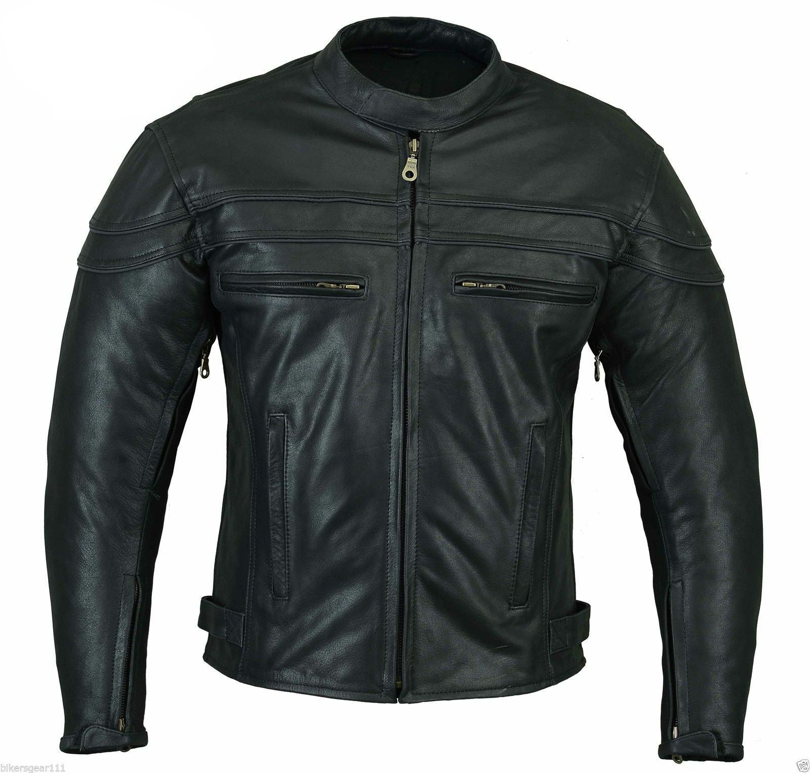 Sturgis Motorcycle Leather Jacket Black