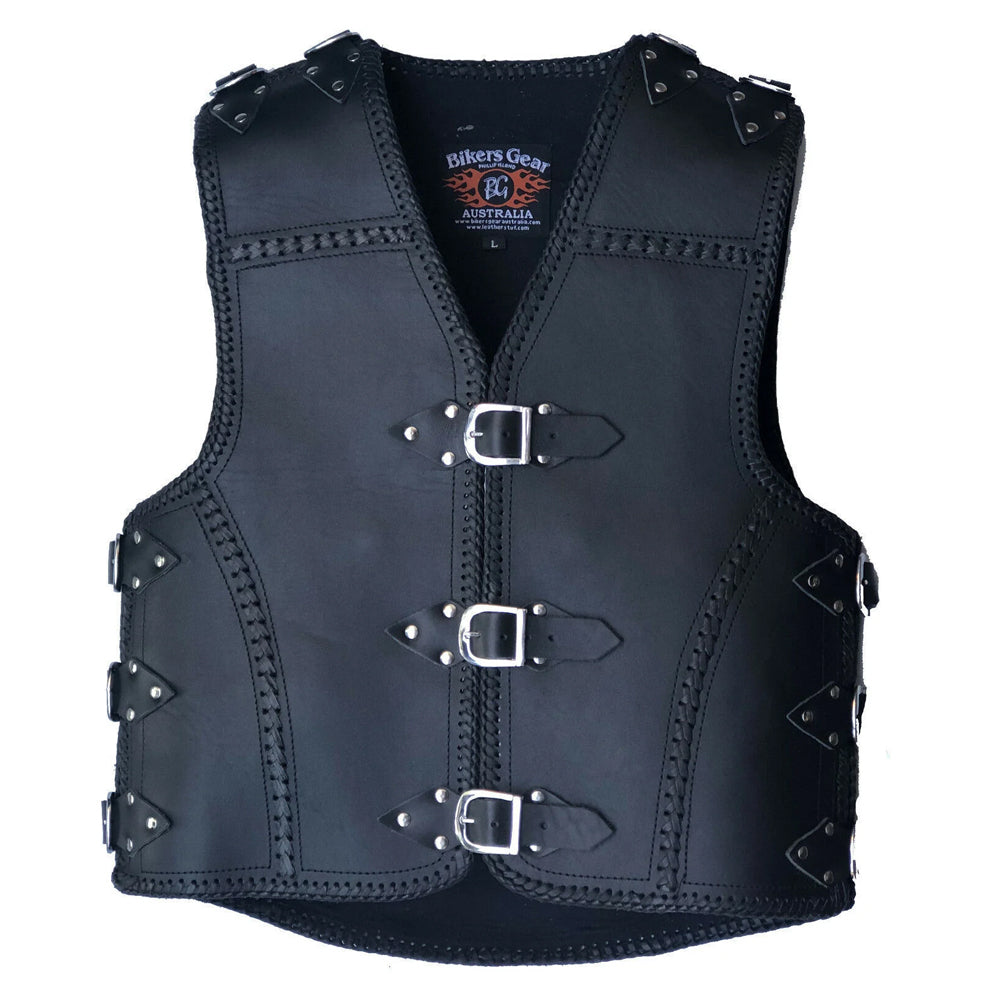 Albany HD 3mm Motorcycle Club Vest Black