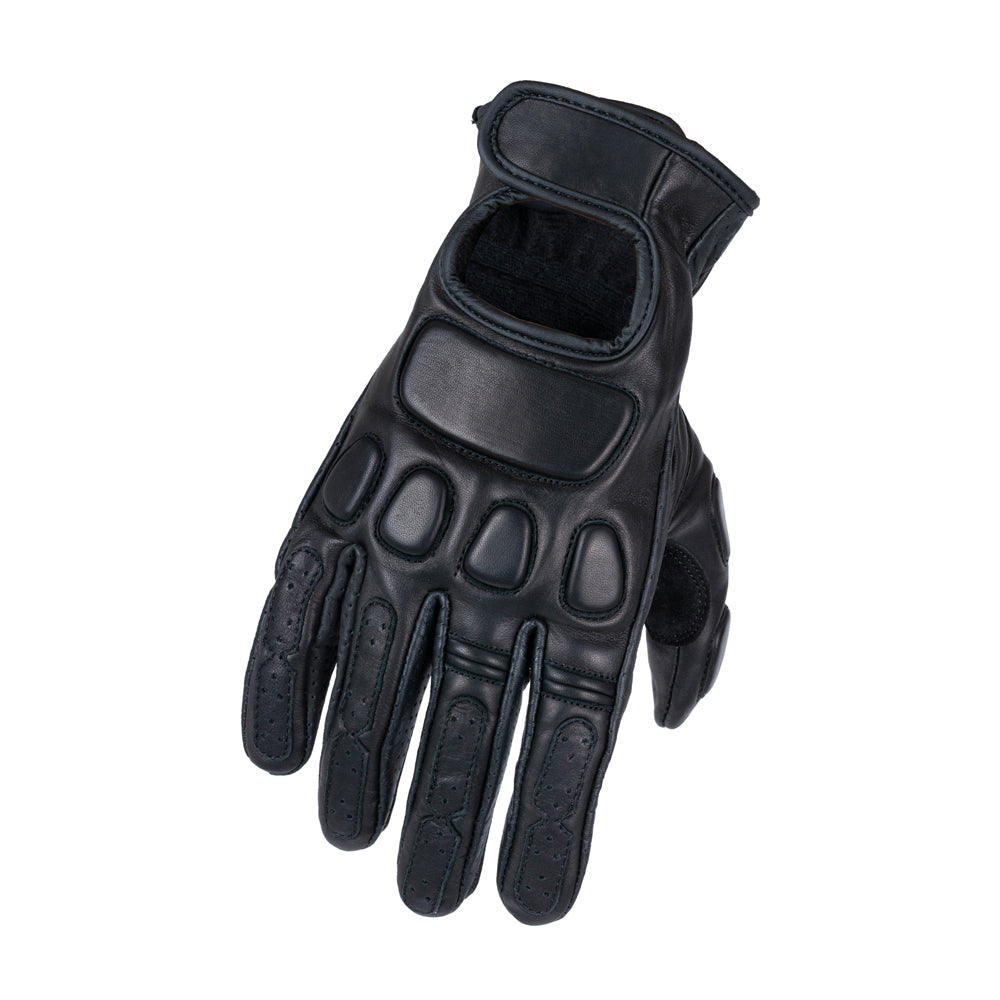 Tasker Leather Motorcycle Gloves Black
