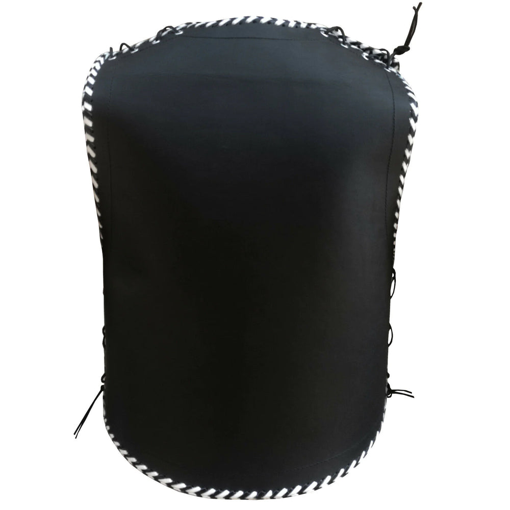 Vigor 3-4mm Leather Motorcycle Vest NZ White