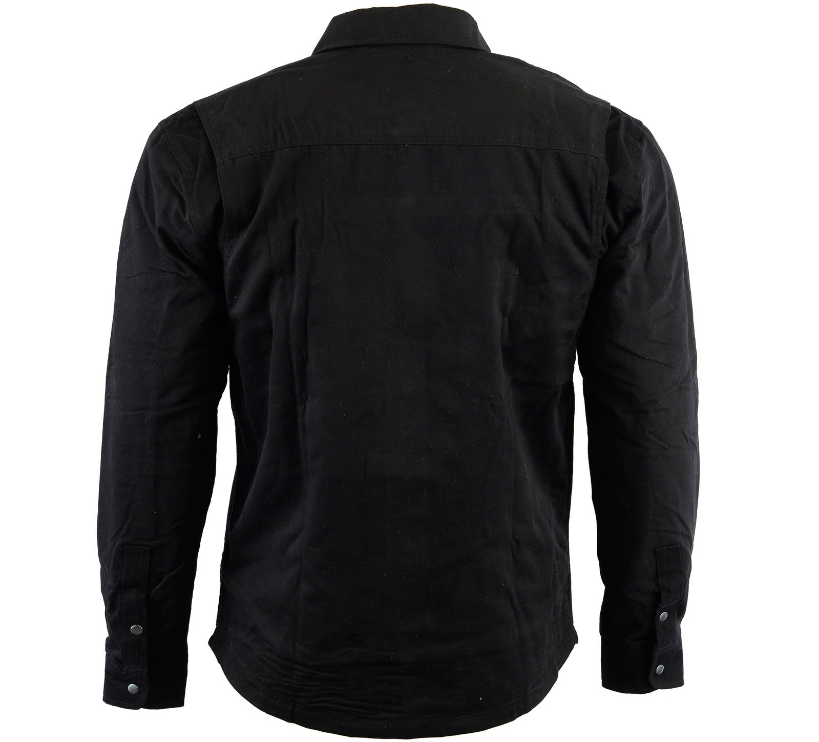 Motorcycle Protective Lined Shirt With Kevlar SOLID Black