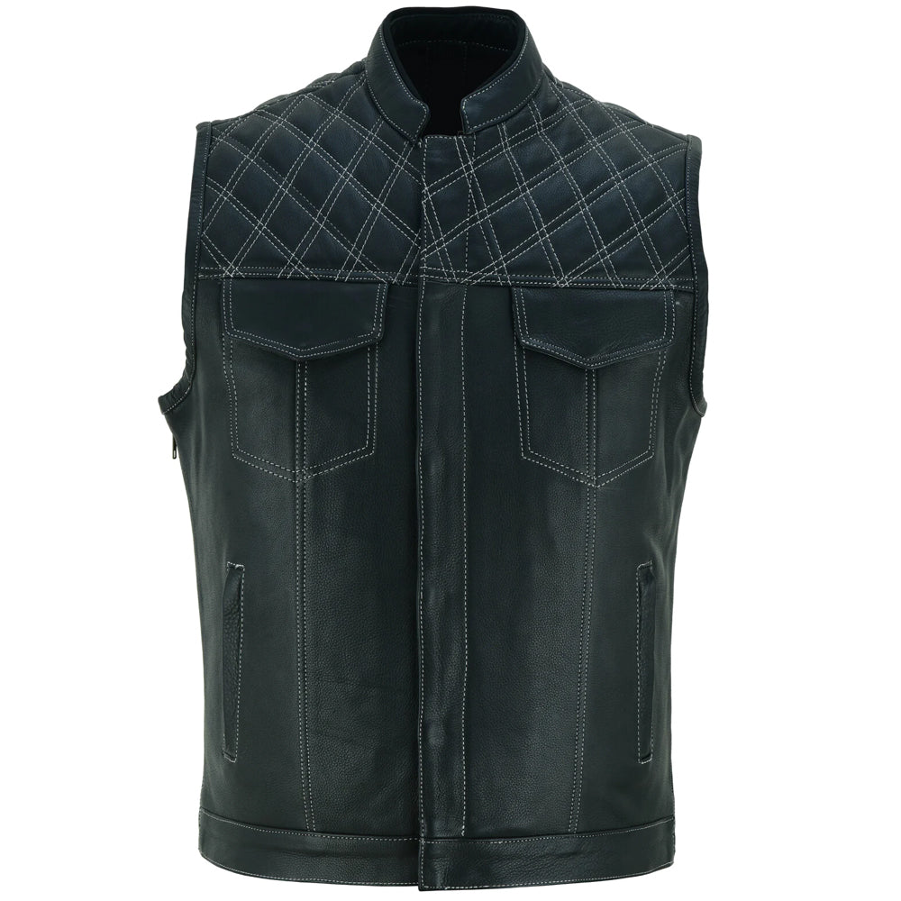 Sons of Anarchy Cross Hatch Leather Motorcycle Vest