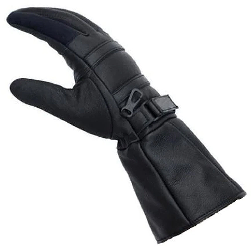 Leather Long Gauntlet Motorcycle Gloves
