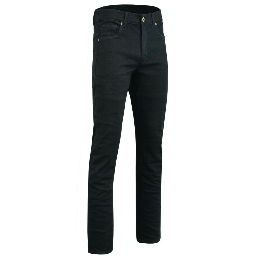 Mens Victor Comfort Protective Lined With Kevlar Motorcycle Stretch Jeans Black