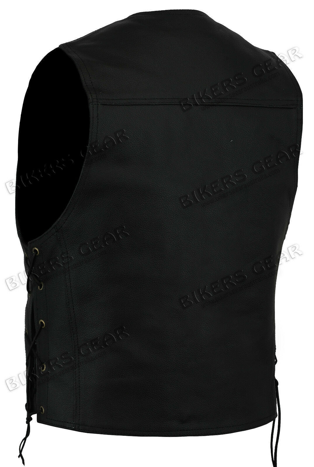 Revo Motorcycle Classic Lace Leather Cruiser Vest