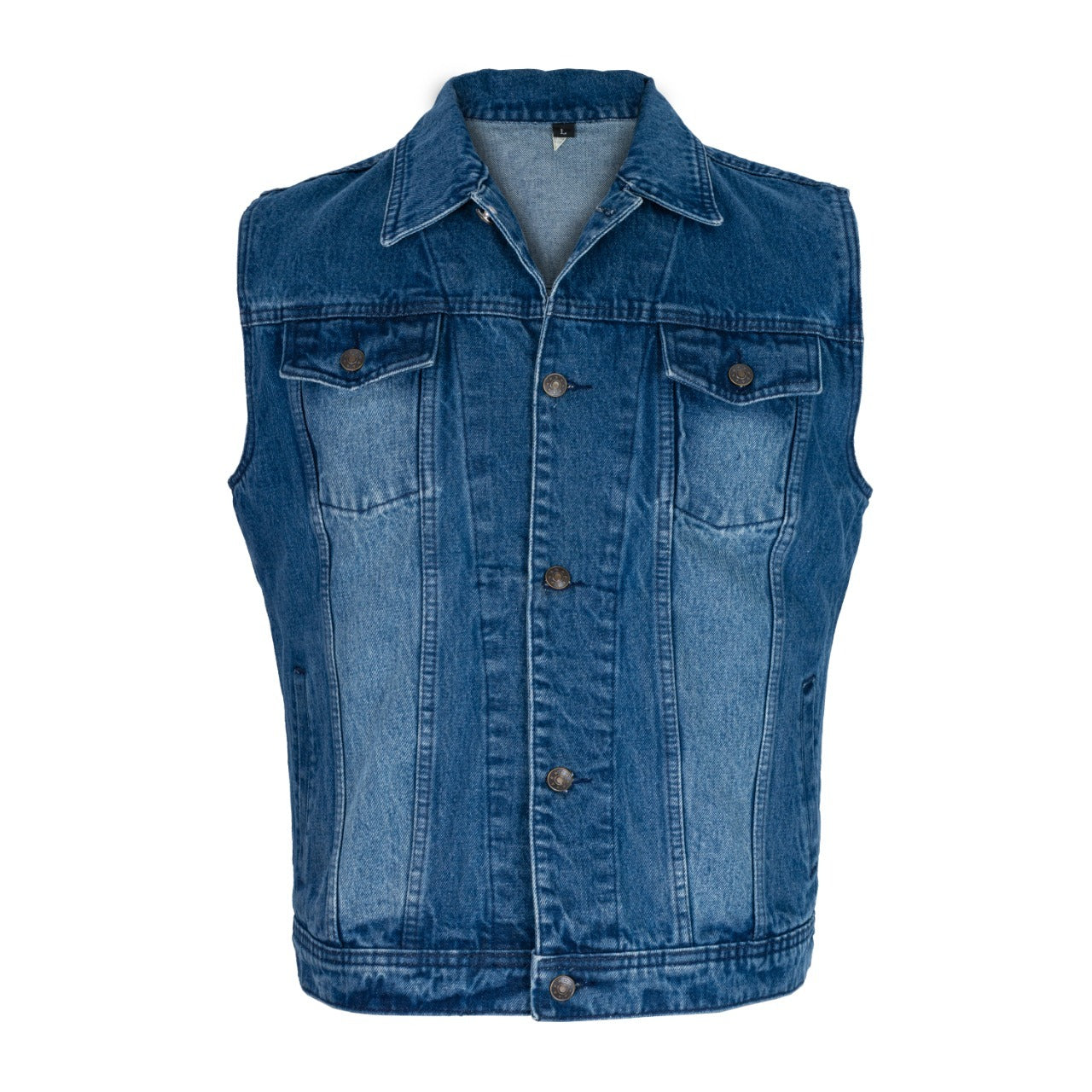 Jaguar Denim Motorcycle Vest Blue