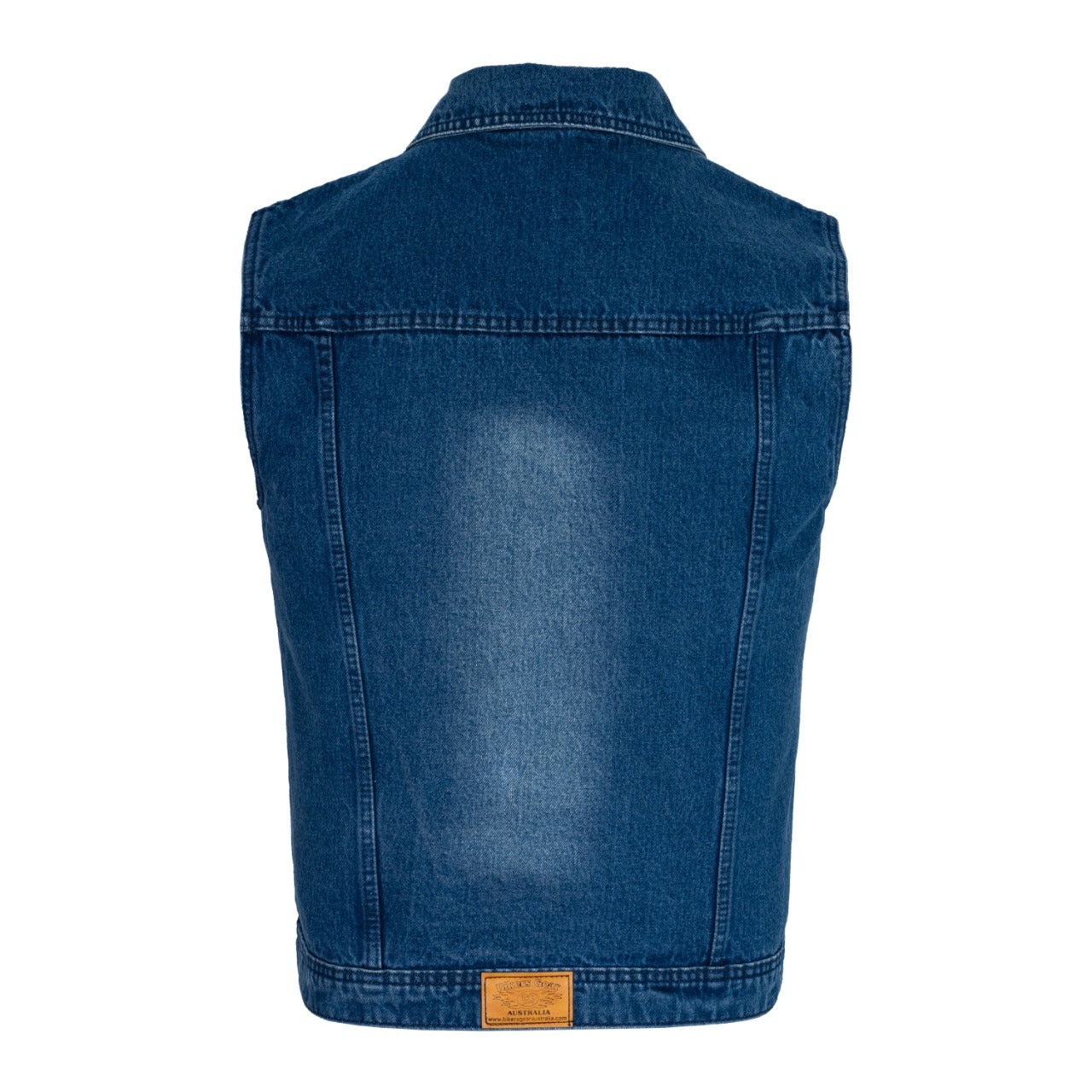 Jaguar Denim Motorcycle Vest Blue