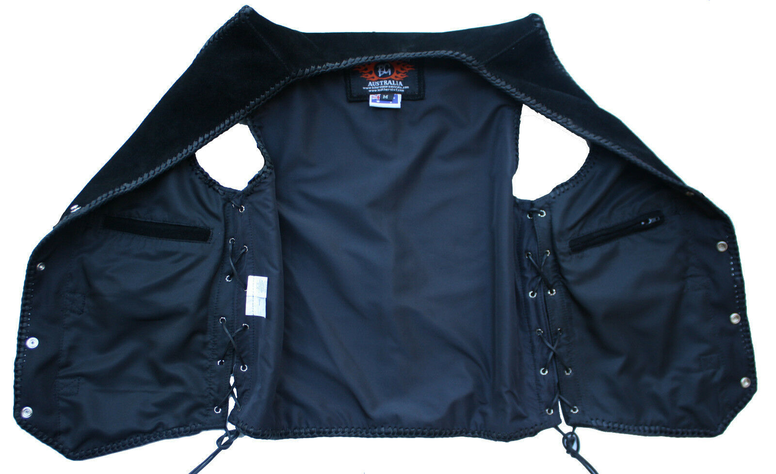 Aero Motorcycle Suede Vest Black/Yellow