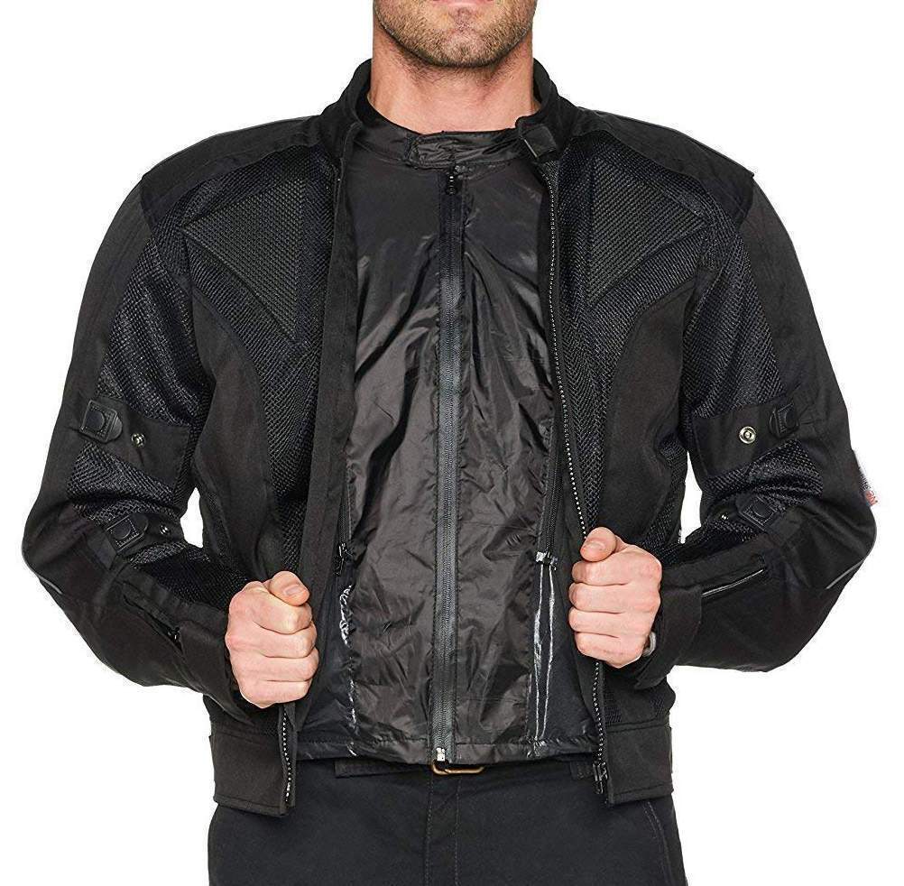 Chicane Motorcycle Textile Jacket Black/Orange