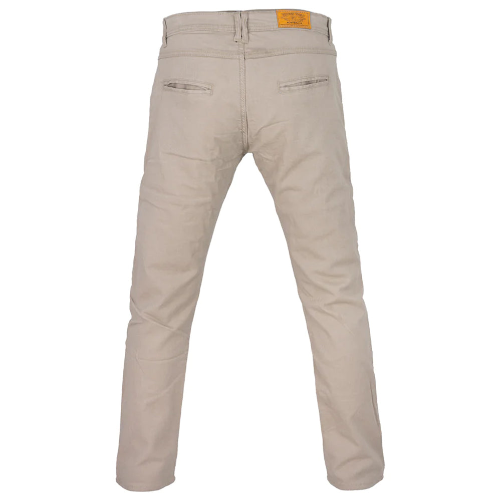 Stork Motorcycle Kevlar Lined Chinos Pants Tan Stretch