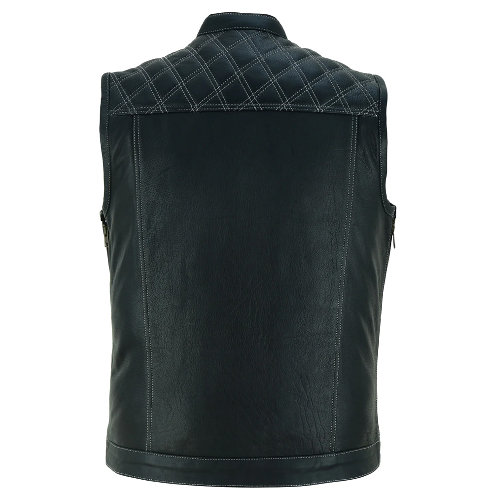 Sons of Anarchy Cross Hatch Leather Motorcycle Vest