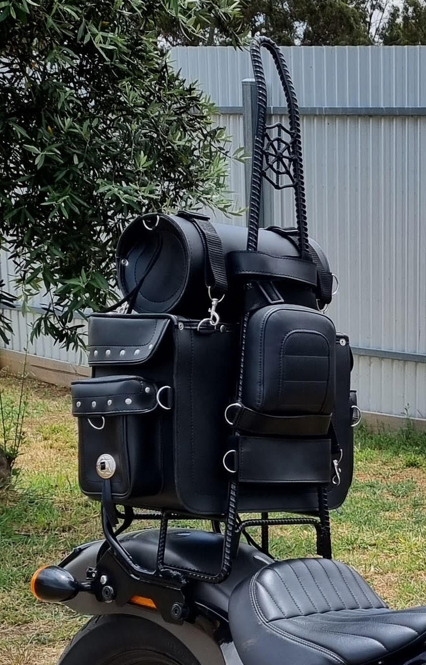 Tam 2pc Motorcycle Sissy Bar Bag