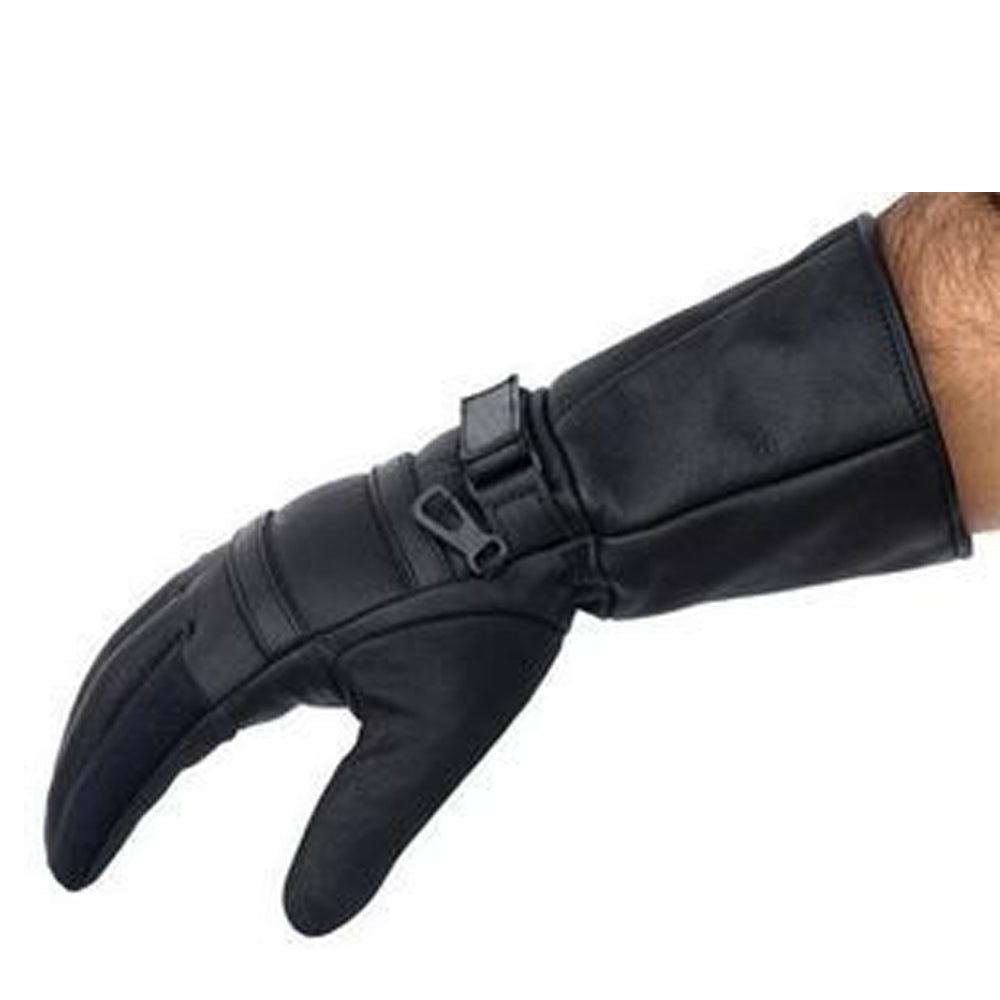 Leather Long Gauntlet Motorcycle Gloves