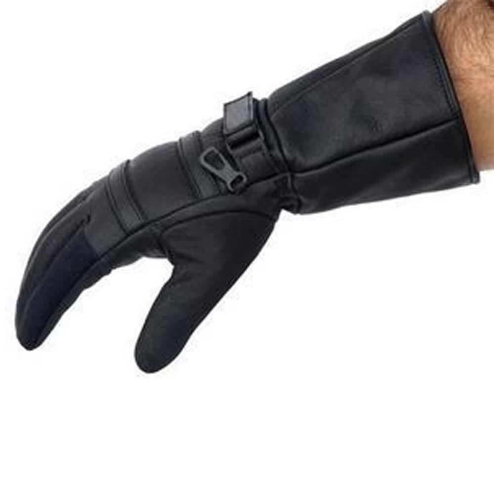 Motorcycle Gloves Leather Long Gauntlet