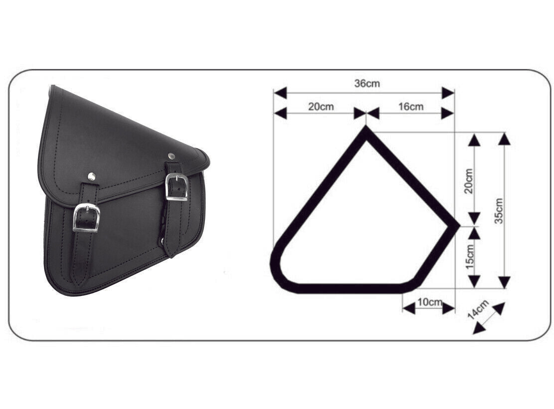 Bling Rounded Harley Softail Motorcycle Swing Arm Bag