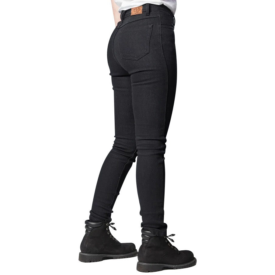 Womens Classic Motorcycle Kevlar Jeans Black