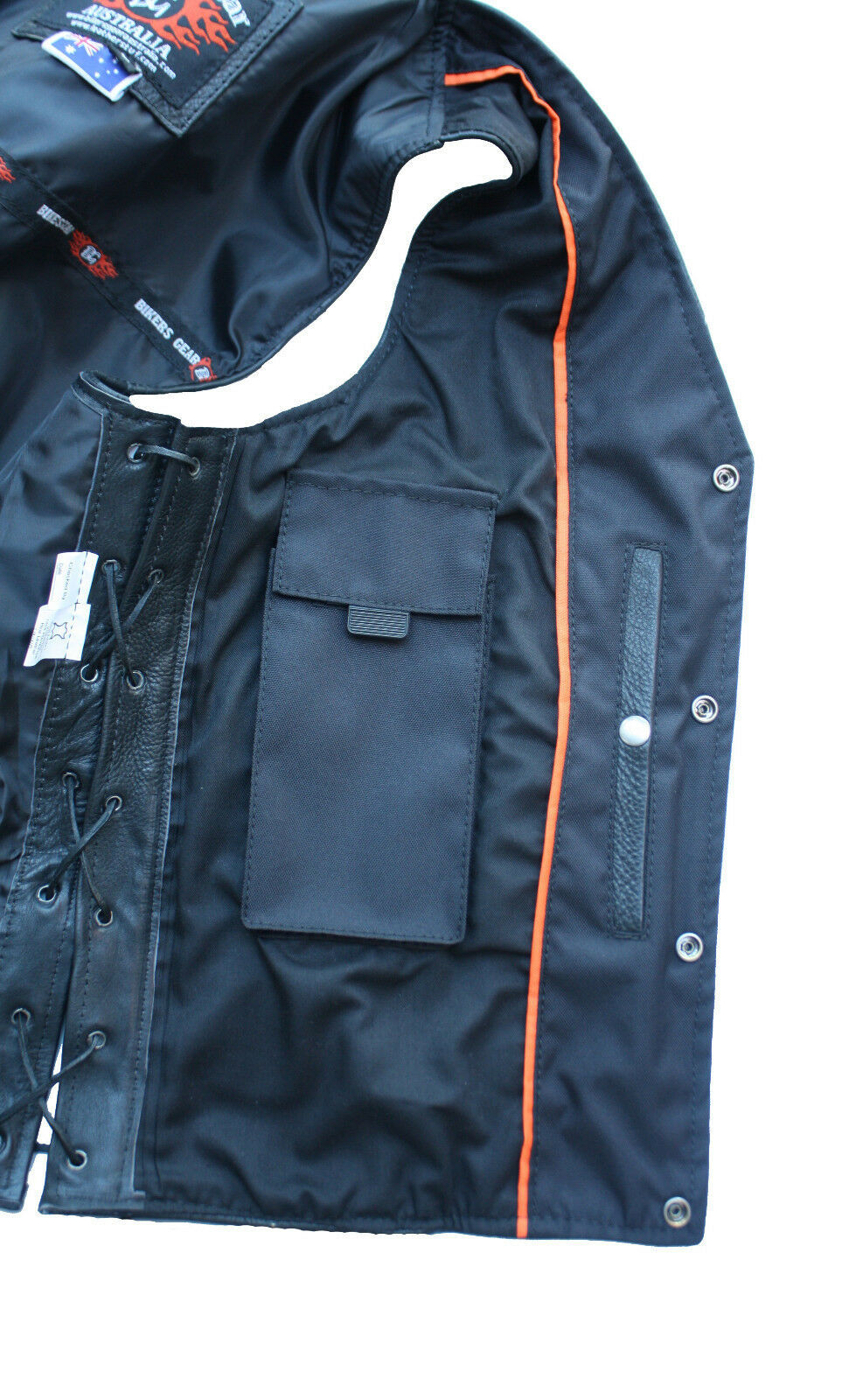 Bikers Gear Australia Copper Men's Harley Premium Soft Leather Motorcycle Vest Brown
