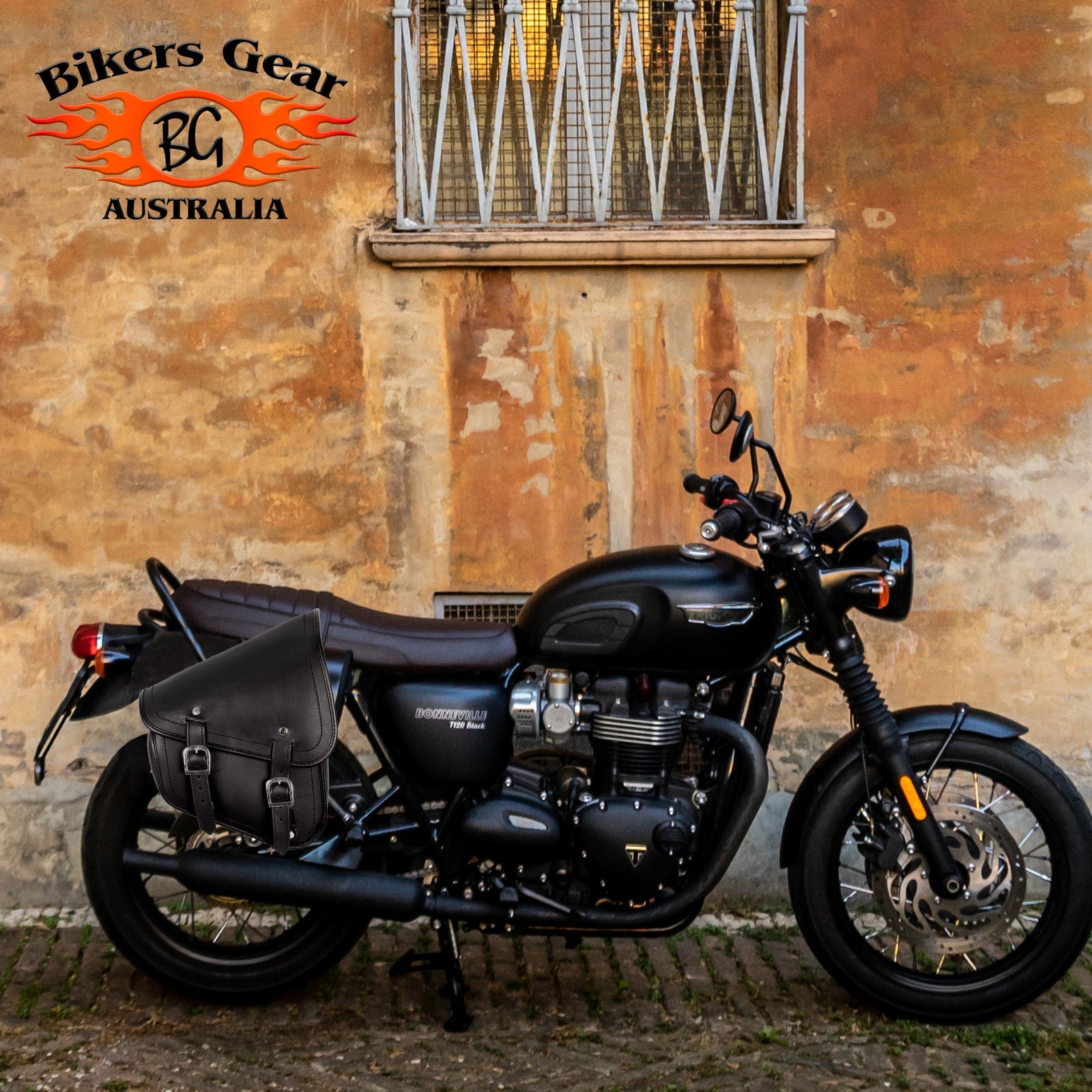 Bling Rounded Harley Softail Motorcycle Swing Arm Bag