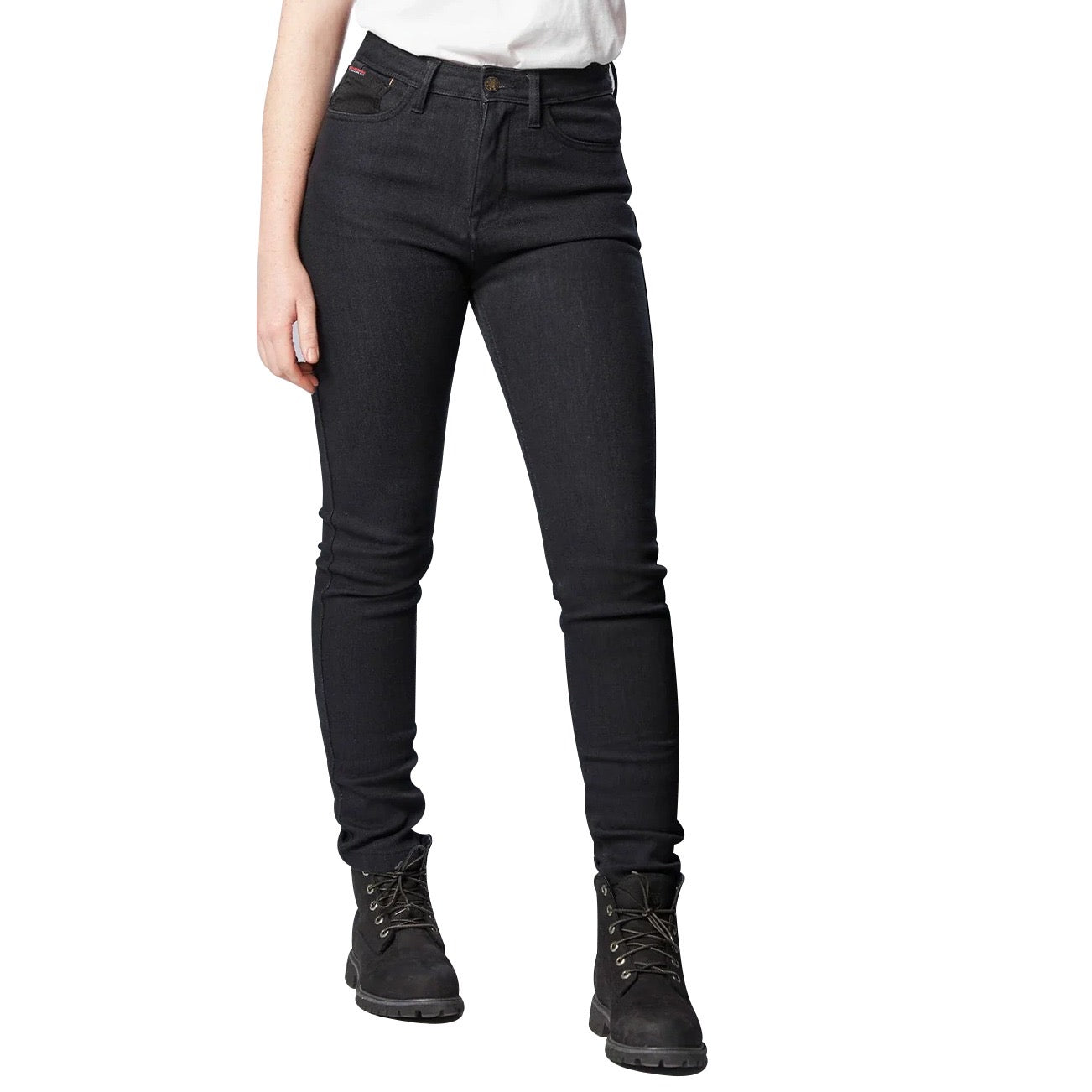 Womens Classic Motorcycle Kevlar Jeans Black