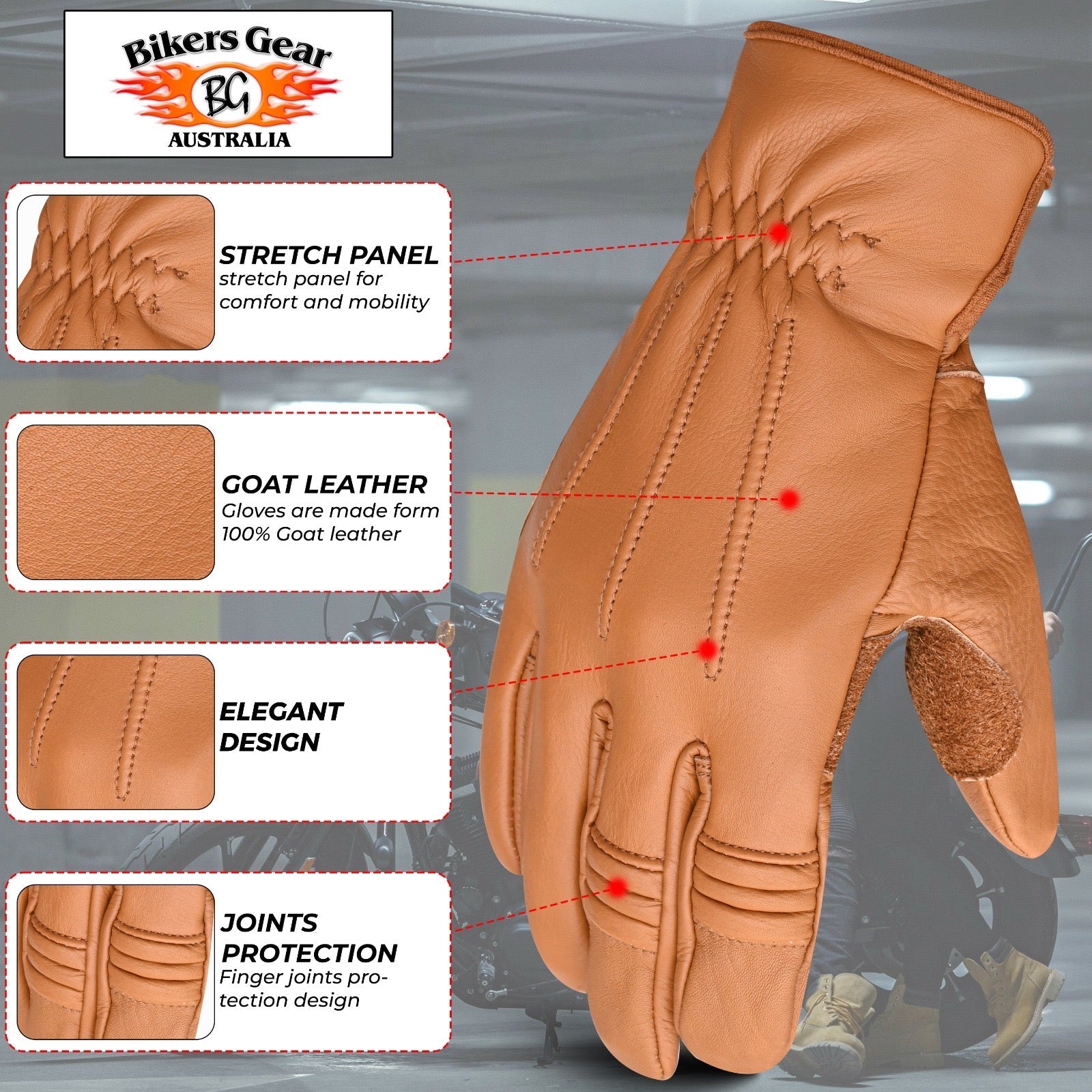 Rigger 2.0 Motorcycle leather Gloves