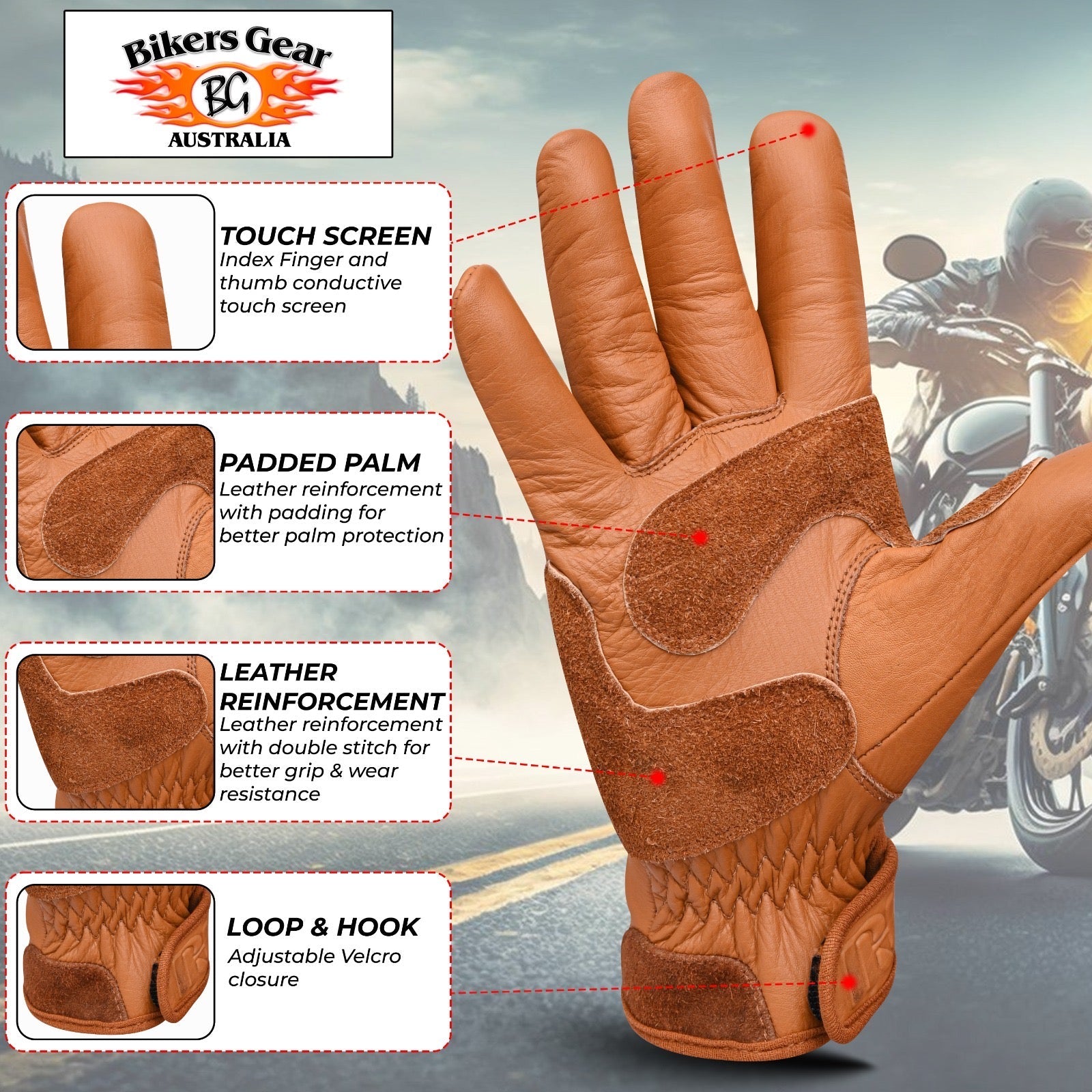 Rigger 2.0 Motorcycle leather Gloves