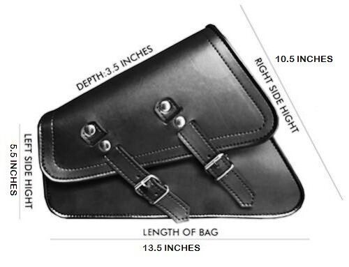 Revolution Harley Sportster Left Side Swingarm Leather Bag