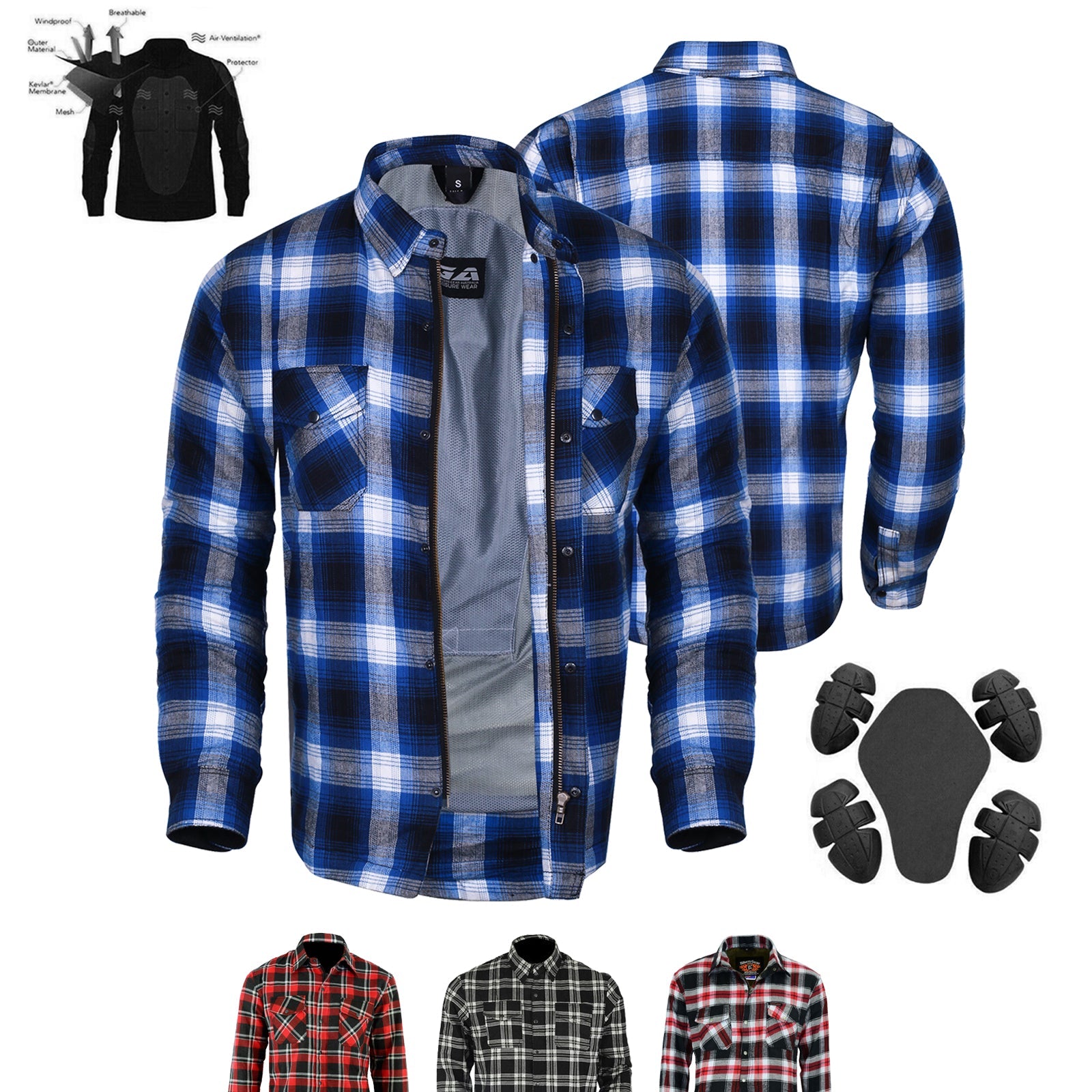 Timber HD Motorcycle Lined With Kevlar Shirt