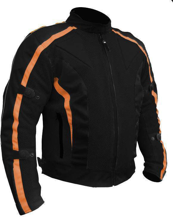 Chicane Motorcycle Textile Jacket Black/Orange