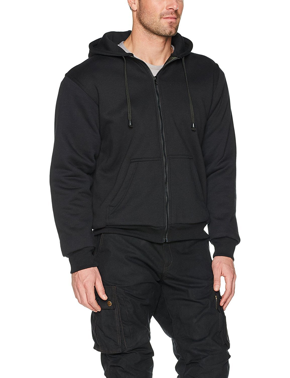 alpha Protective Motorcycle Kevlar Lined Hoodie Black