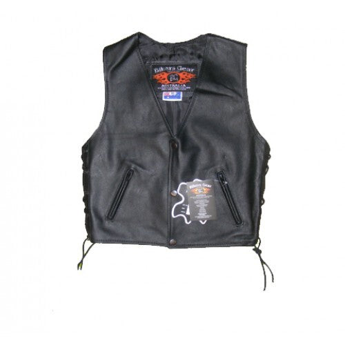 Cage Kids Leather Motorcycle Vests Unisex