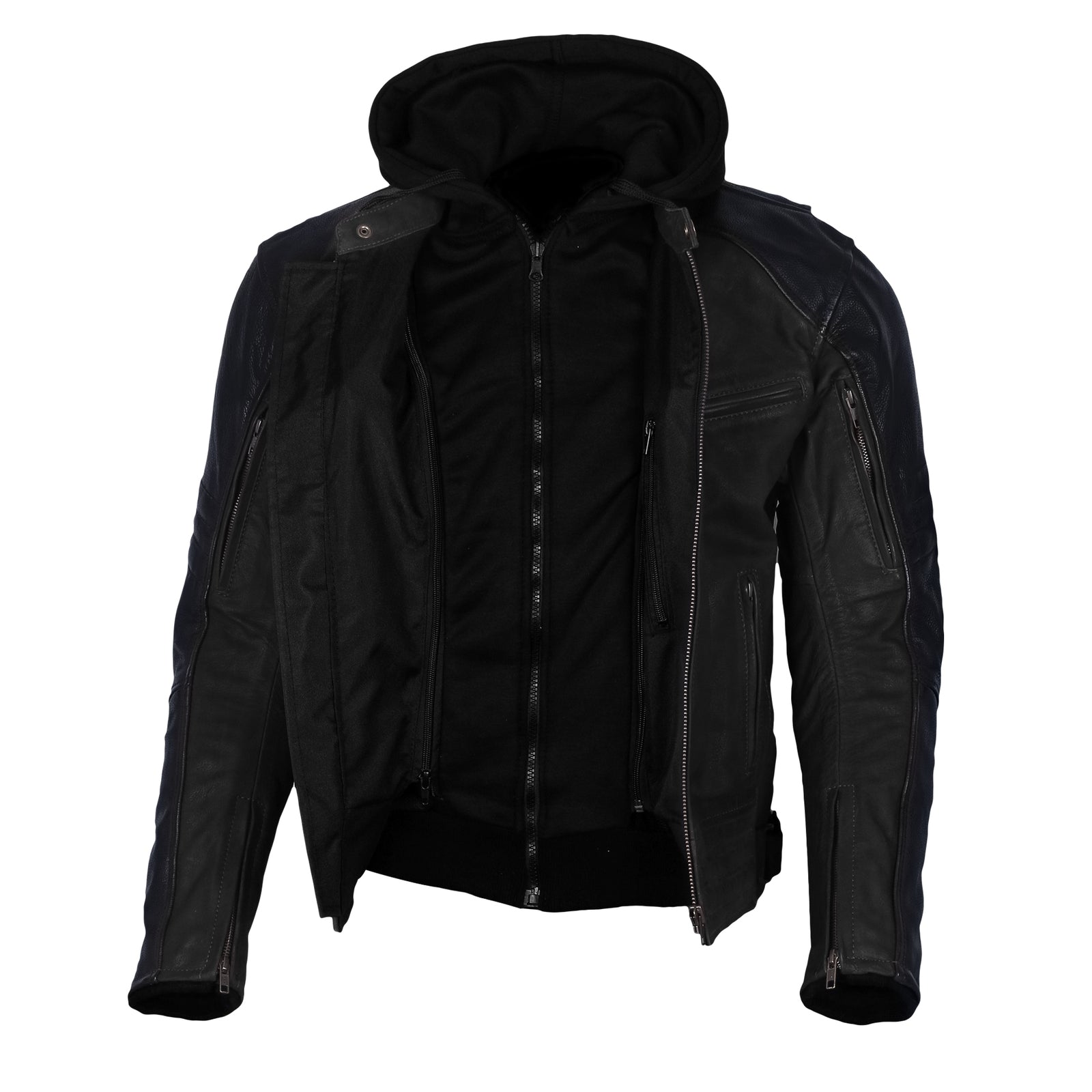 Cobar Nubuck Motorcycle Leather Jacket Black