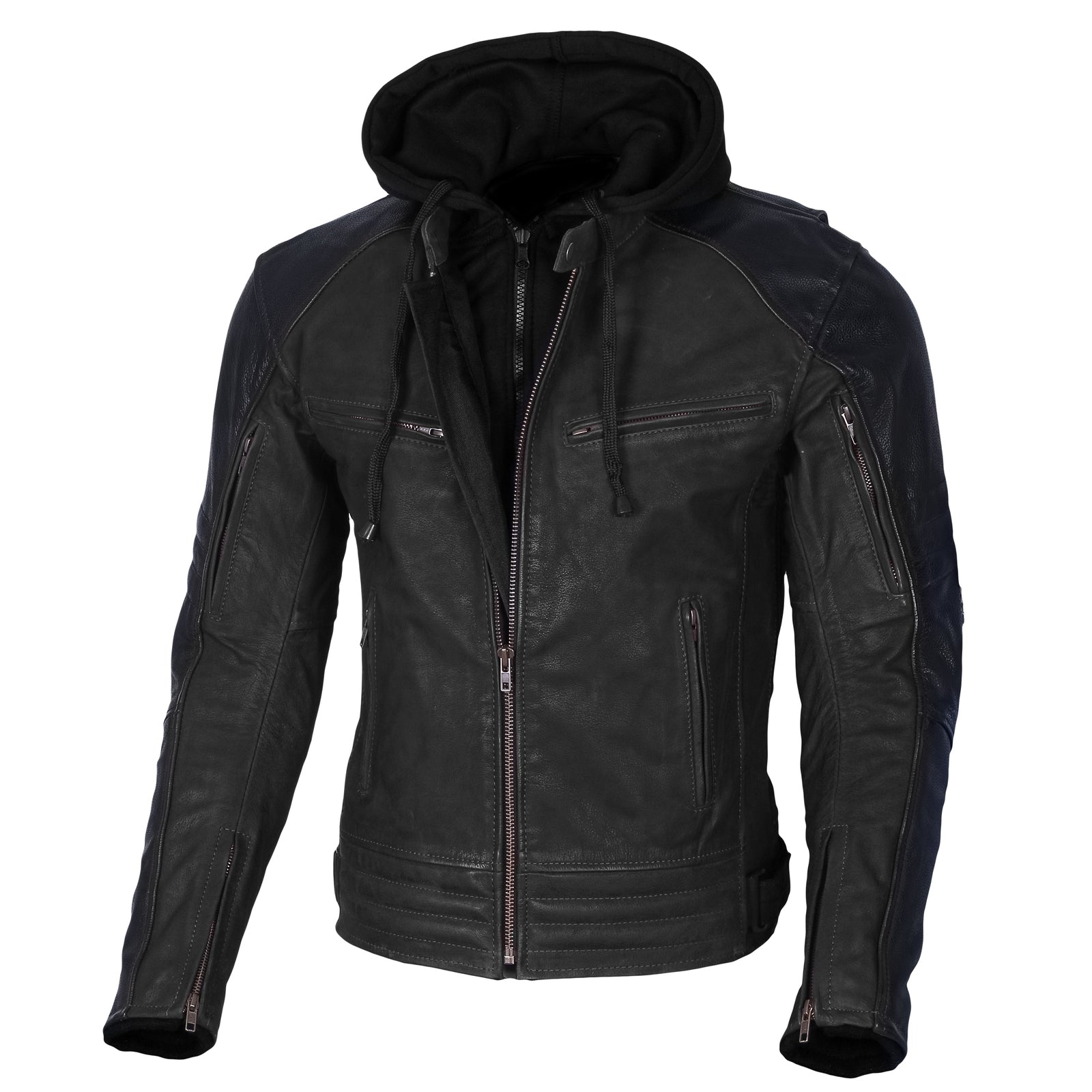 Cobar Nubuck Motorcycle Leather Jacket Black