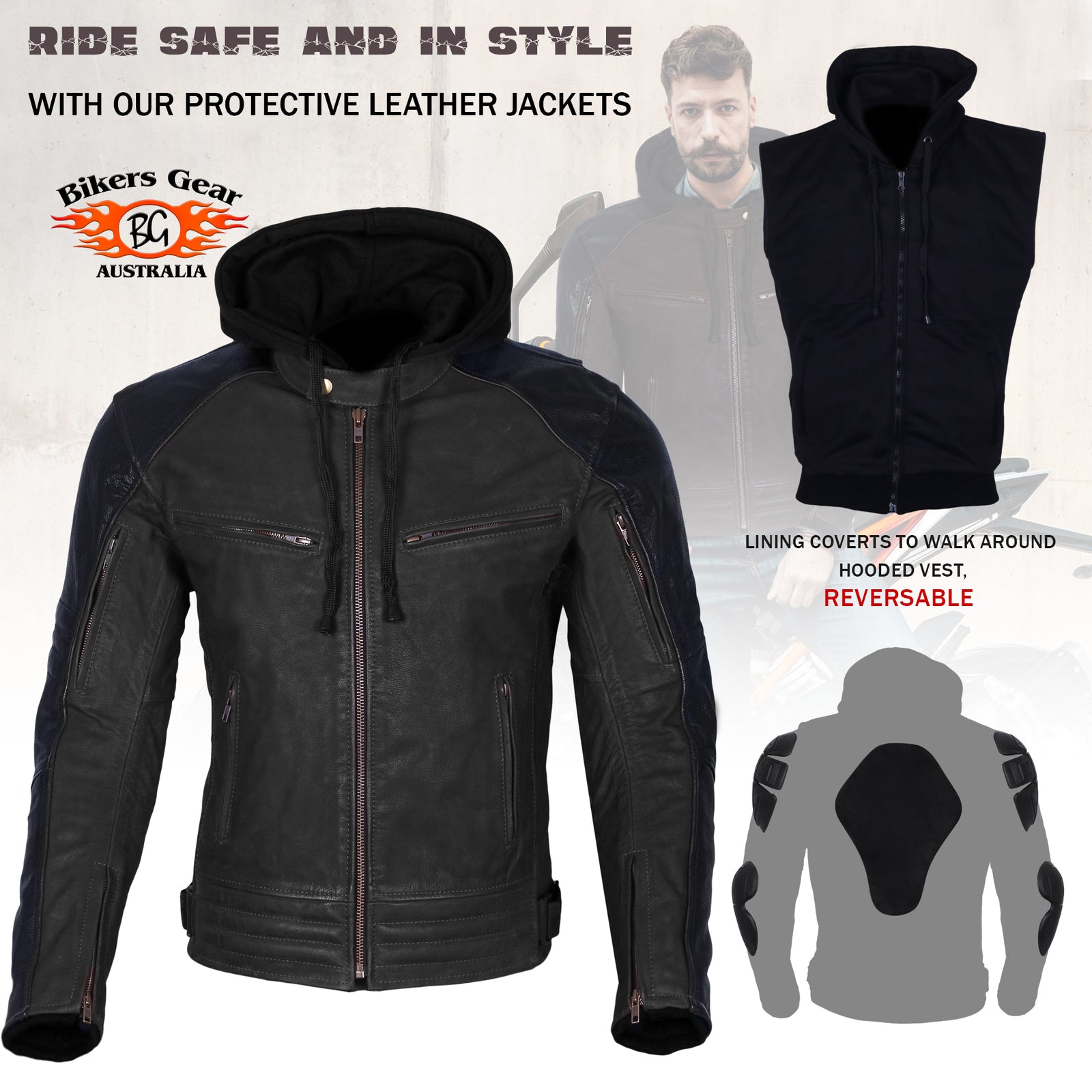 Cobar Nubuck Motorcycle Leather Jacket Black