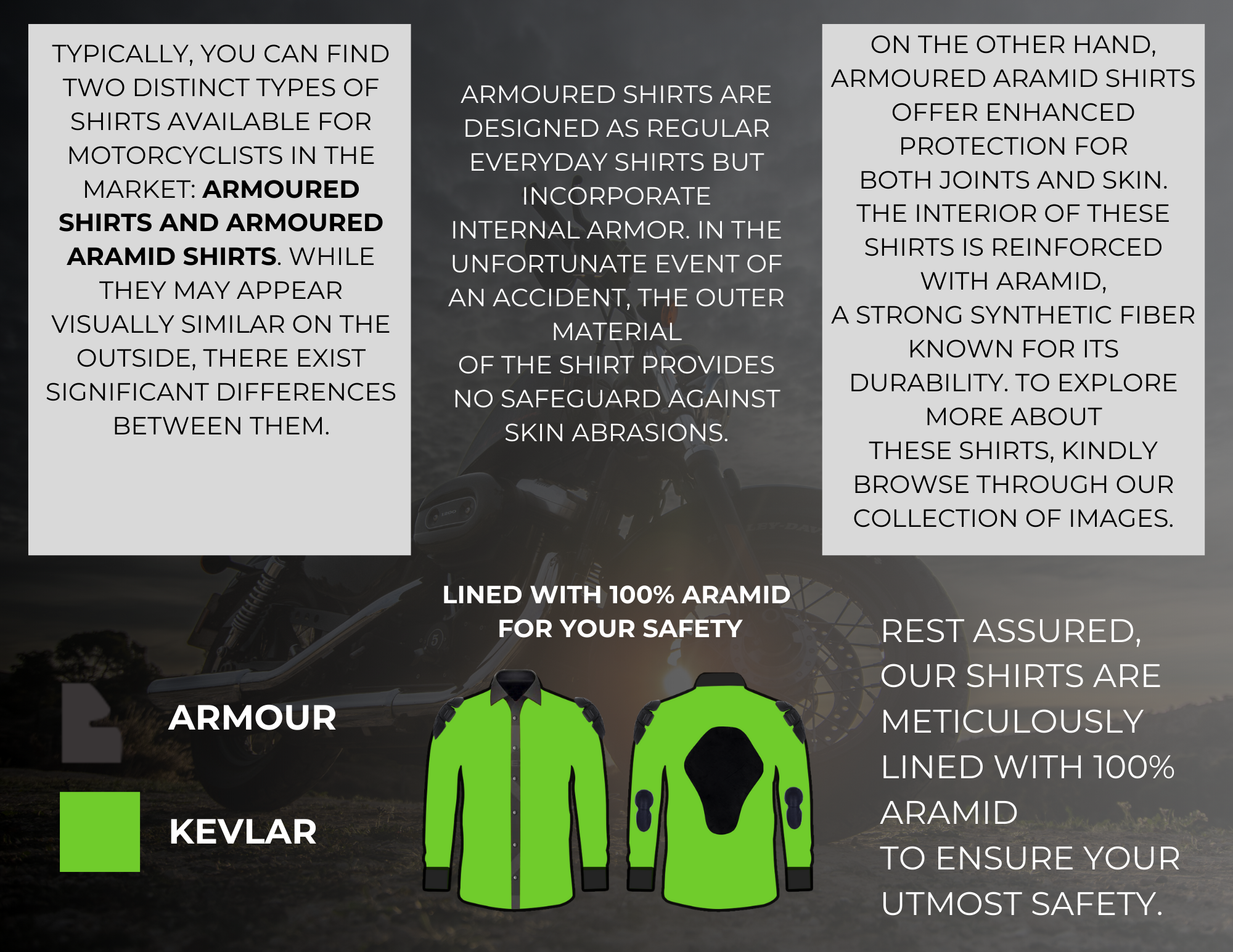 Noresman Protective Lined with Kevlar Shirt Black / Grey