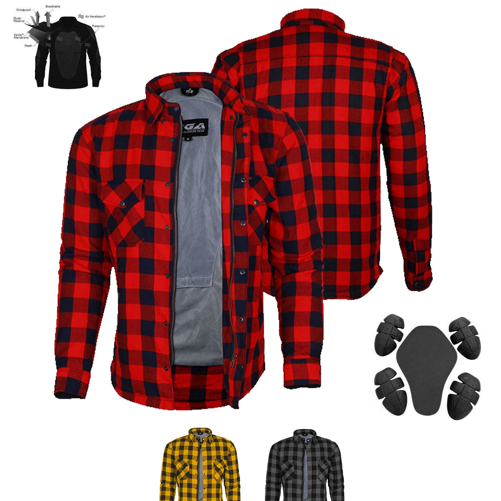 Exo Protective Lined with Kevlar Motorcycle Shirts