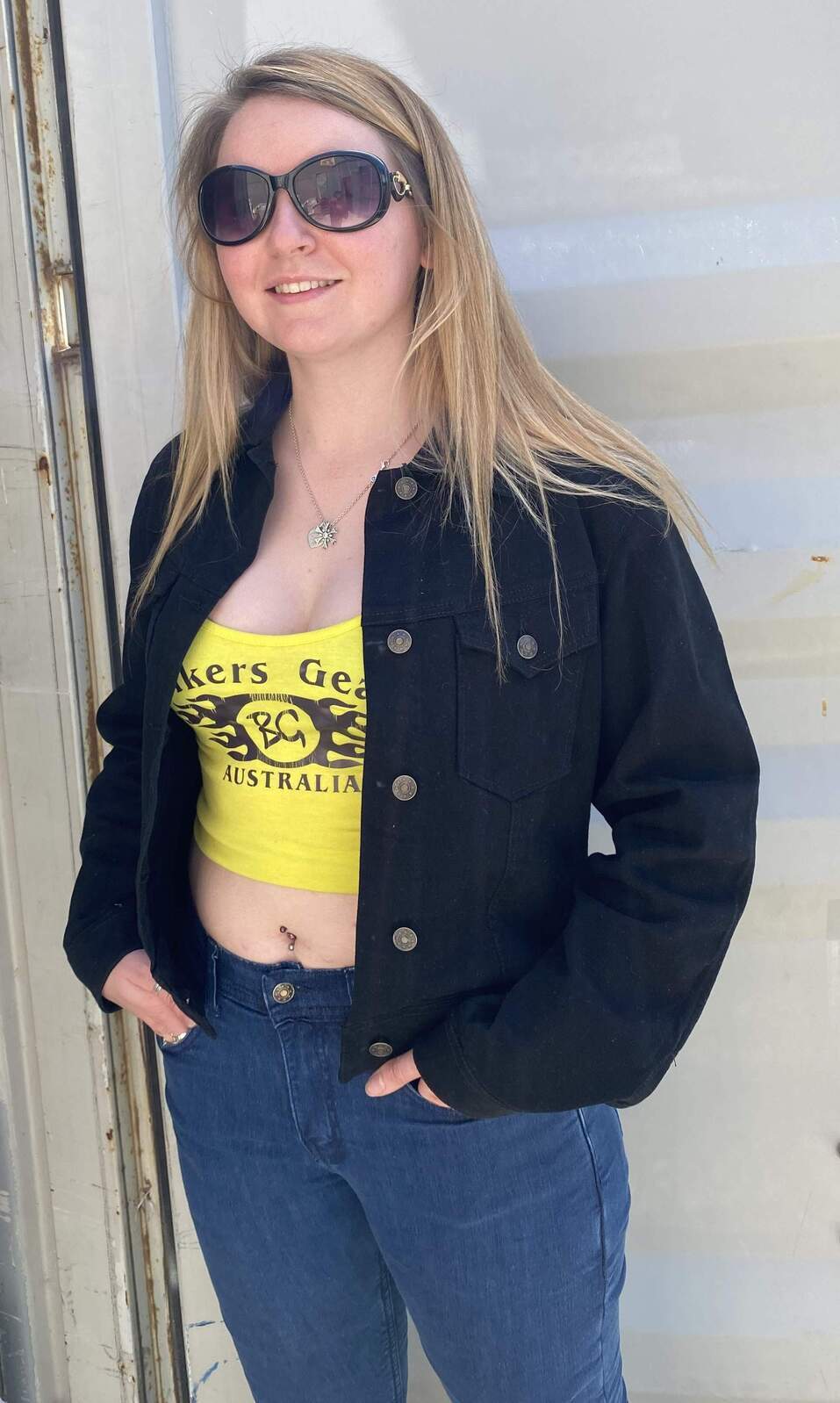 Vixen Women's Protective Denim Jacket Black Kevlar Lined Inc Armour