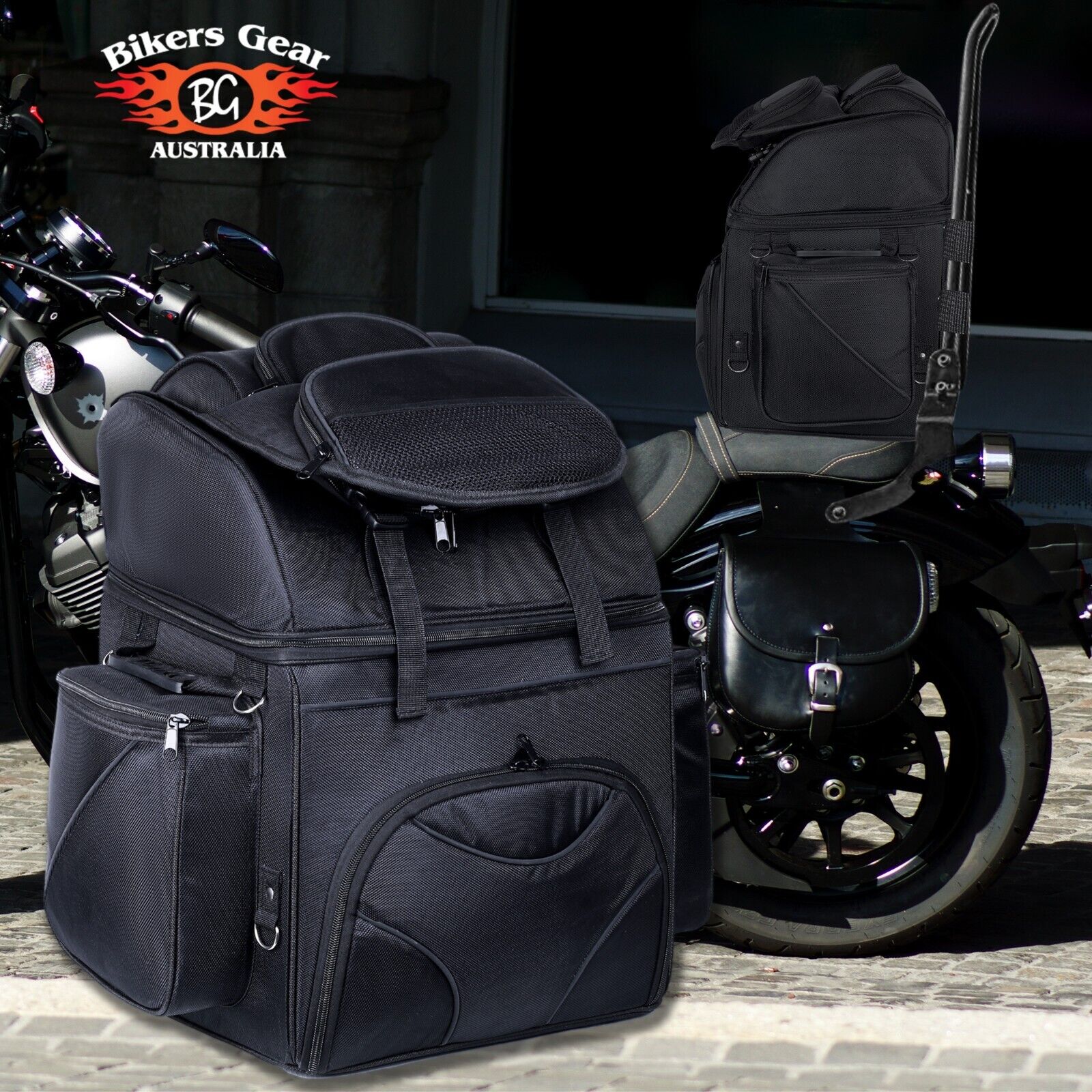 Castor Waterproof  Undy Motorcycle Sissy Bar Bag