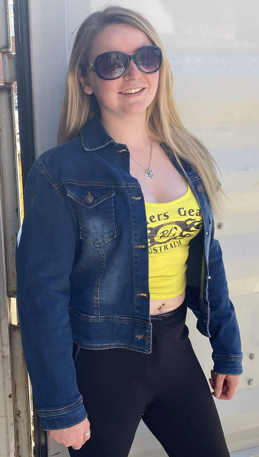 Vixen Women's Protective Denim Jacket Blue Kevlar Lined