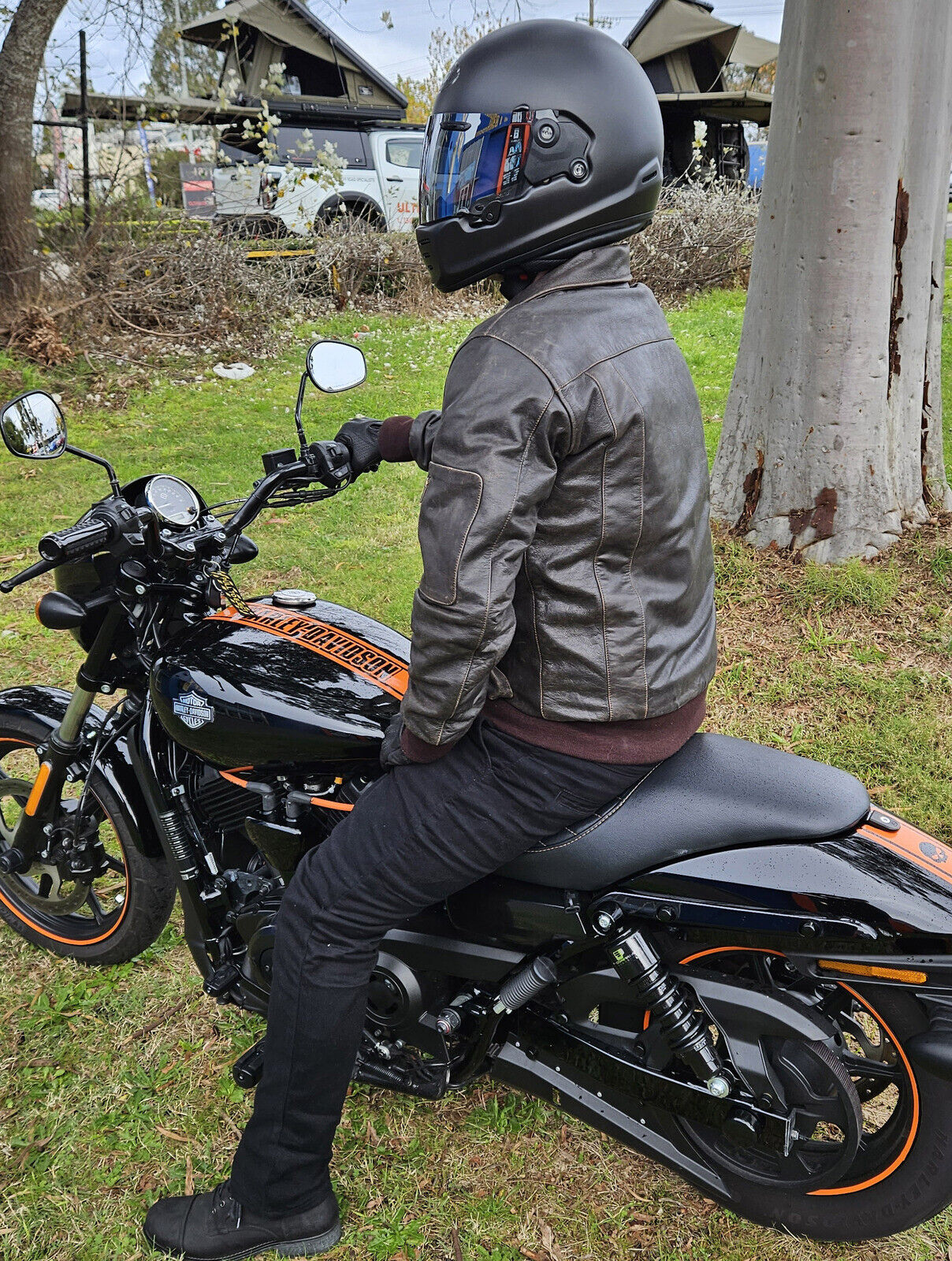 McQueen Vintage Line Retro Leather Motorcycle Jacket